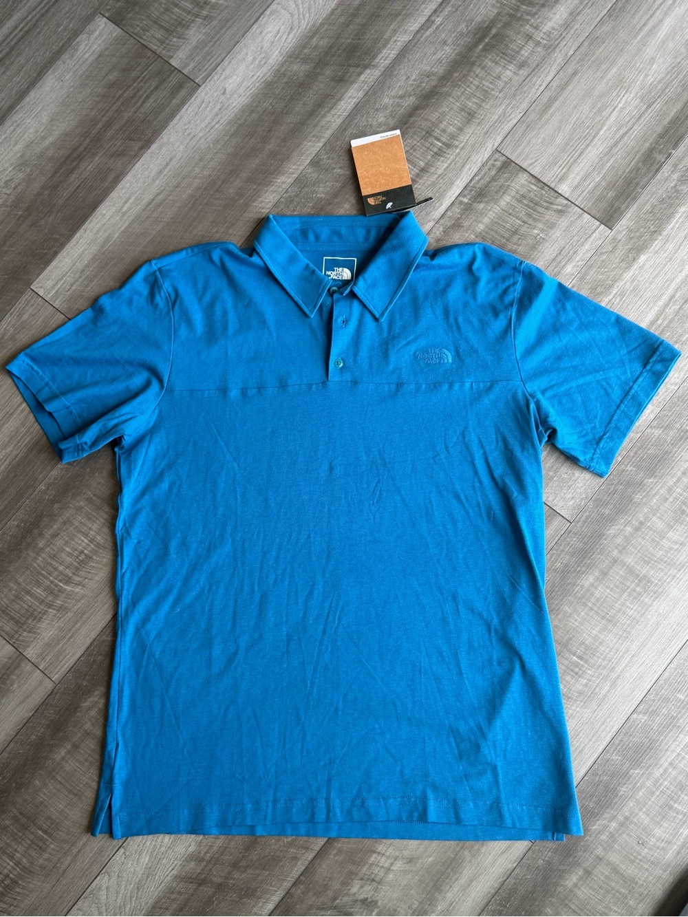 The North Face Terrain Polo Shirt Men's Sz M Banff Blue Outdoor Hiking NWT